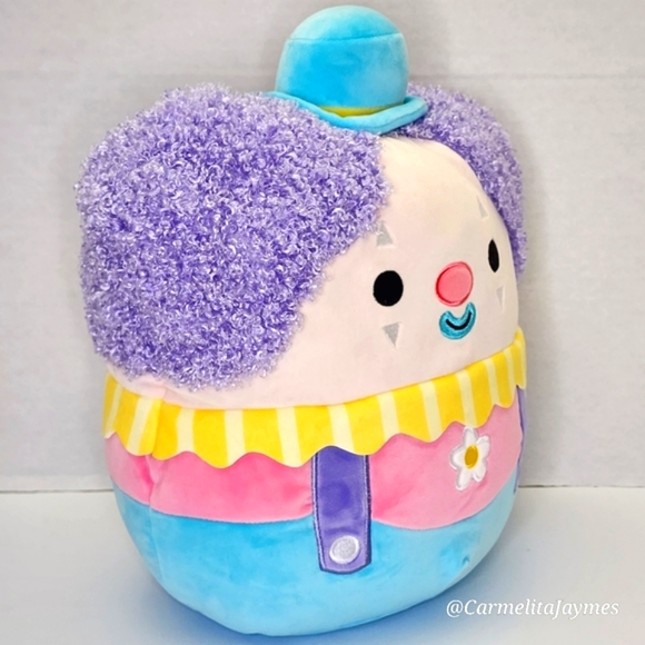 🐣 LIDA ROSE 🤡 Purple, Pink & Blue Clown w Flower Easter 2025 Squishmallow NWT - Picture 6 of 9